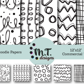 Digital Doodle Pattern Paper