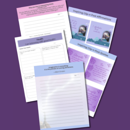 Manifestation Bundle—PLR Info Workbook, Journal, Planner, Clip-n-Post Quotes, Clip-n-Post Affirmations - Image 4