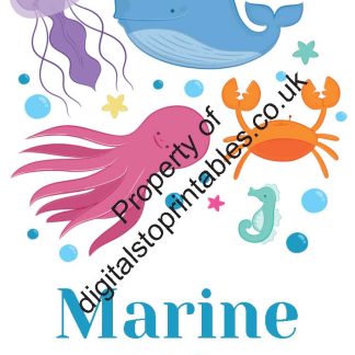 Marine Coloring Pages in reprintable pdf format