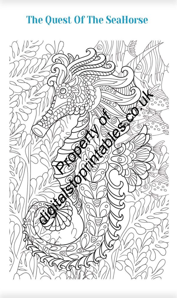 Marine Coloring Pages in reprintable pdf format - Image 5