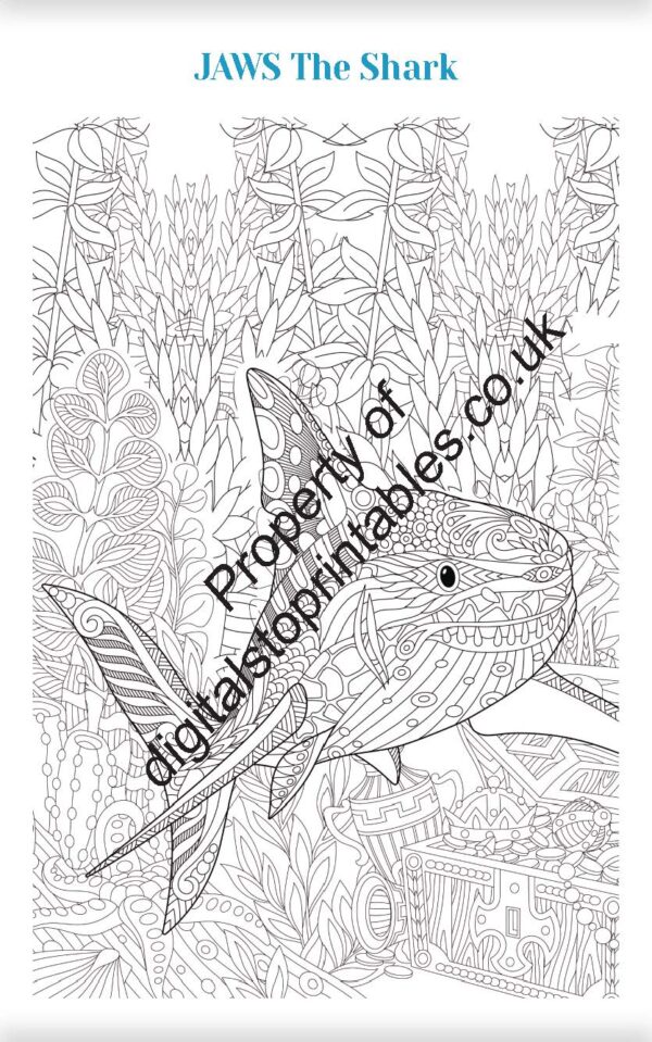 Marine Coloring Pages in reprintable pdf format - Image 4