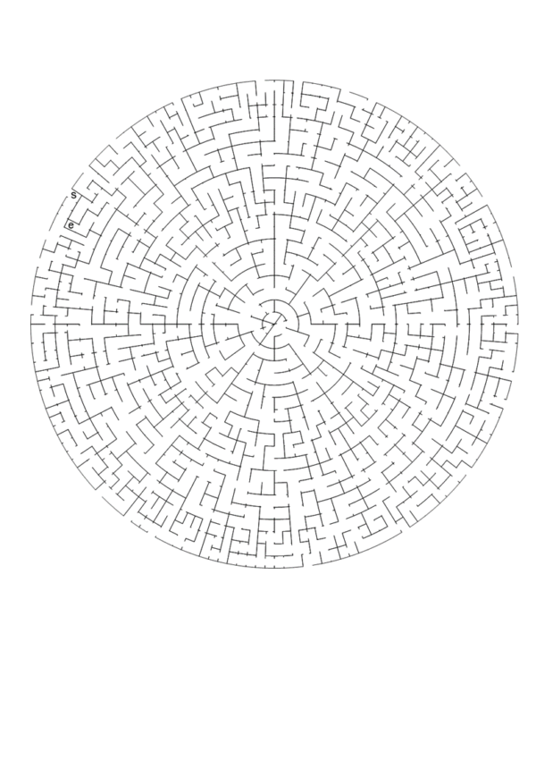 Downloadable Printable Maze Puzzle Book [Medium Difficulty] for Adults & Children: 100 mazes with different shape puzzles and solutions - Image 4