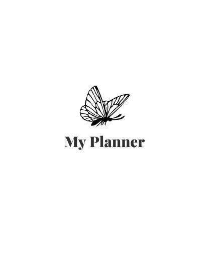 Simple Minimal Undated Planner Black & White - Image 2