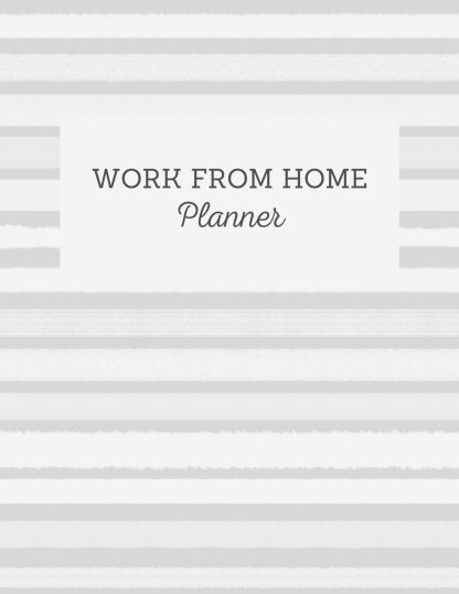 Work from Home Planner, Minimalist Black & White Design, Save Ink, Printable - Image 2