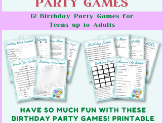 12 Printable Birthday Party Games With Silly Theme