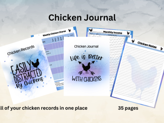 Chicken Journal purple /Blue Farm Record Keeping