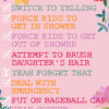 Morning check list for Mom