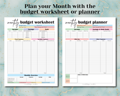 Monthly Budgeting Planner Printable | Digital Download - Image 5