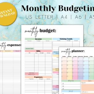 monthly budgeting printables