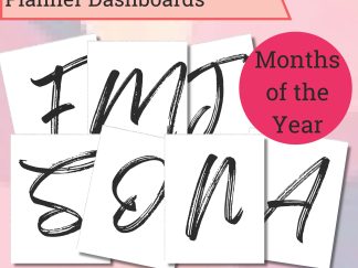 Planner Dashboards - Months of the Year Initials