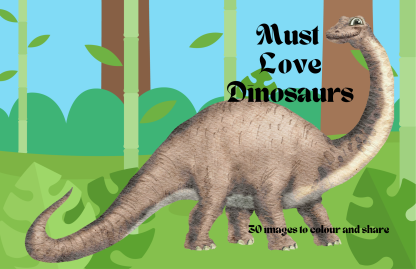 Must Love Dinosaurs coloring book