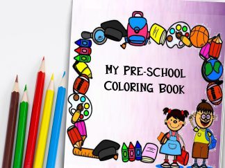 My Pre-School Coloring Book. Printable. DIGITAL DOWNLOAD!