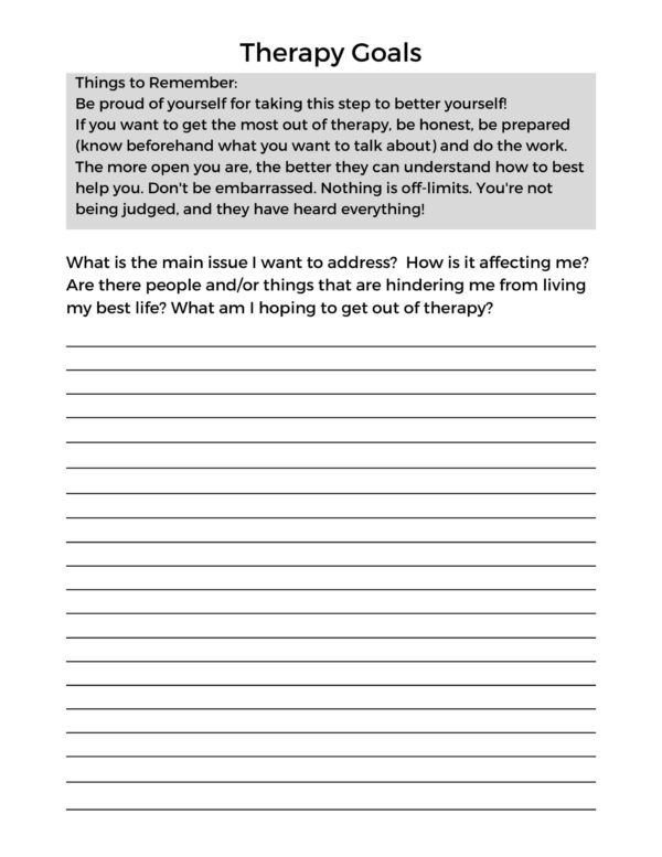 Personal Therapy Journal and Planner, Therapy Notes, Reflection, Guided Journaling - Image 2