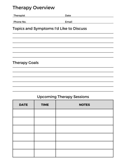 Personal Therapy Journal and Planner, Therapy Notes, Reflection, Guided Journaling - Image 3