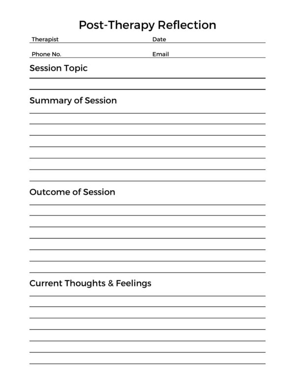 Personal Therapy Journal and Planner, Therapy Notes, Reflection, Guided Journaling - Image 4