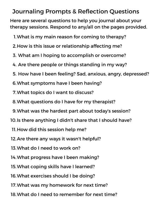 Personal Therapy Journal and Planner, Therapy Notes, Reflection, Guided Journaling - Image 6