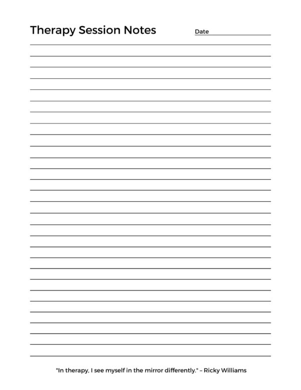 Personal Therapy Journal and Planner, Therapy Notes, Reflection, Guided Journaling - Image 7