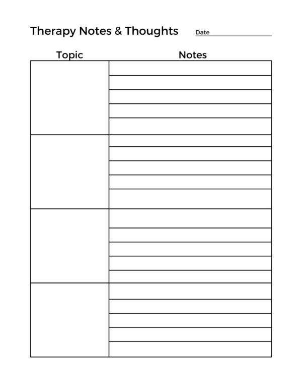 Personal Therapy Journal and Planner, Therapy Notes, Reflection, Guided Journaling - Image 5