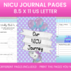 NICU Baby Girl Printable Journal - Planner - NICU Baby Book - Pages - Instant Download -Preemie -Premature Birth -Trackers