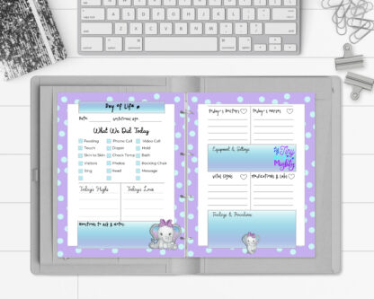 NICU Baby Girl Printable Journal - Planner - NICU Baby Book - Pages - Instant Download -Preemie -Premature Birth -Trackers - Image 2
