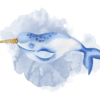 Blue Narwhal Wall Art - Image 2