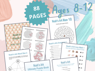 Printable Noah's Ark Bible Games Puzzles - Christian Bible Story