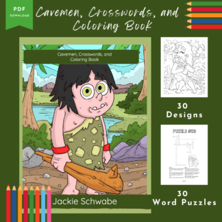Cavemen, Crosswords, and Coloring Book