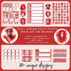 Crimson Goddess Digital Planner Stickers, Print, and Cut Stickers, Spiritual Stickers, 80+ Stickers, PNG and Transparent PNG Sticker Sheet, Digital Stickers, Digital Planner Stickers, Red