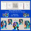 Blue Abstract Women, Abstract Beauty, PBN, Paint by Number, Color by Number, Digital Color, Digital Paint by Number, iPad Color by Number, PDF PNG