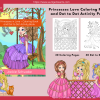 PRINTABLE COLORING Princesses in Love – Coloring Book and Dot to Dot Activity Book