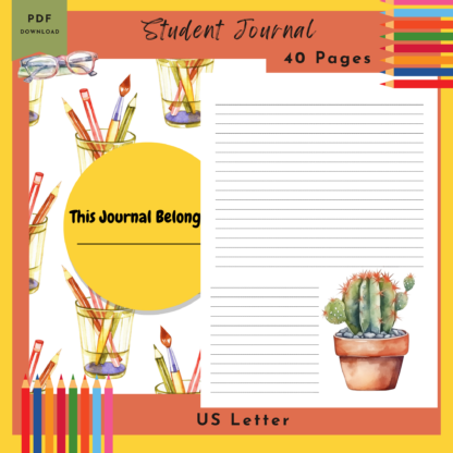 Inspire, Reflect, Succeed: Printable Student Journal - Boost Motivation and Achievement!
