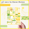 Lemon Planner Stickers, Print and Cut Stickers, Yellow Stickers, 50 Stickers, Cute Sticker Sheet, Digital Stickers, Citrus - Image 2