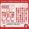 Crimson Goddess Digital Planner Stickers, Print, and Cut Stickers, Spiritual Stickers, 80+ Stickers, PNG and Transparent PNG Sticker Sheet, Digital Stickers, Digital Planner Stickers, Red - Image 3