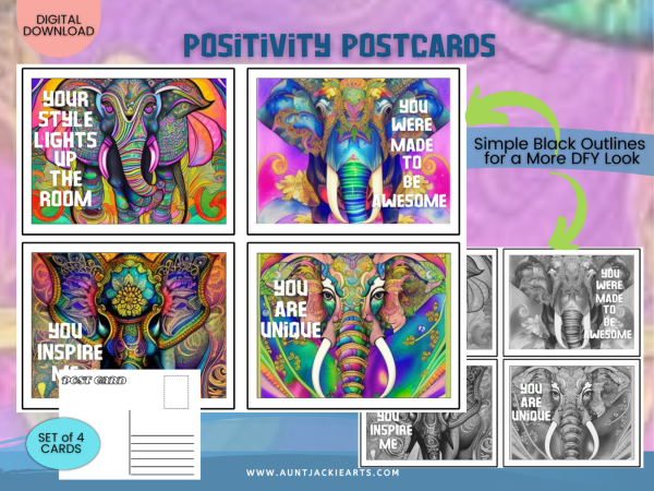 P3 - Positivity Postcards [00015] - Armadillo - Listing Image