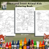 PRINTABLE COLORING Smart and Sweet Animal Kids – Coloring Book - 30 Coloring Pages - Image 6