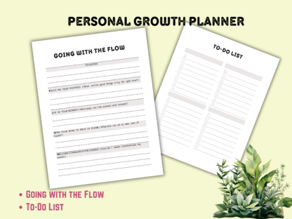 Personal Growth Printable Planner: Unleash Your Potential, Achieve Your Dreams, Goals, Daily, Weekly, Meditation, Trackers, Letter, Mindset - Image 4