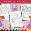 PRINTABLE COLORING Princesses in Love – Coloring Book and Dot to Dot Activity Book - Image 7