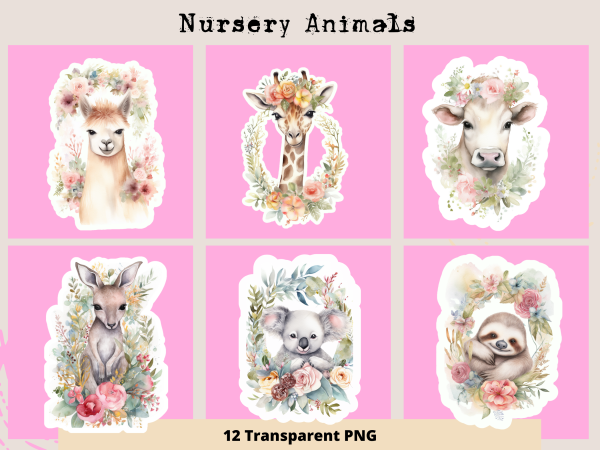 Nursery Animal Stickers, Print and Cut Stickers, Farm Animal Stickers, Australian Animals, Cute Sticker Sheet, Positive Sticker Sheet, Set 1 - Image 4