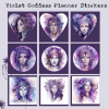 Violet Goddess Digital Planner Stickers, Print, and Cut Stickers, Spiritual Stickers, 80+ Stickers, PNG and Transparent PNG Sticker Sheet, Digital Stickers, Digital Planner Stickers - Image 4