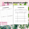Personal Growth Printable Planner: Unleash Your Potential, Achieve Your Dreams, Goals, Daily, Weekly, Meditation, Trackers, Letter, Mindset - Image 3