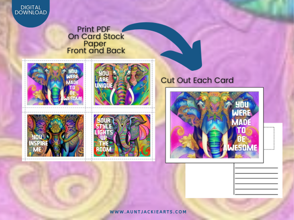 P5 - Positivity Postcards [00015] - Armadillo - Listing Image