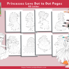 PRINTABLE COLORING Princesses in Love – Coloring Book and Dot to Dot Activity Book - Image 2