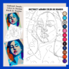 Blue Abstract Women, Abstract Beauty, PBN, Paint by Number, Color by Number, Digital Color, Digital Paint by Number, iPad Color by Number, PDF PNG - Image 6