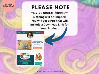 PRINTABLE GREETING Cards - Elephant Psychedelic Positivity 4 Designs | - Kindness Greeting Card - Colored, Grayscale - 5 x7 - Image 9