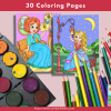 PRINTABLE COLORING Princesses in Love – Coloring Book and Dot to Dot Activity Book - Image 4