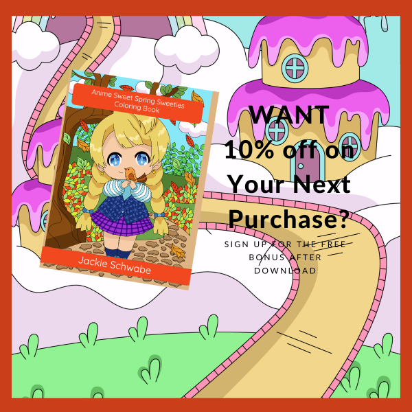 PRINTABLE COLORING Anime Sweet Spring Sweeties – Coloring Book - 30 Coloring Pages - US Letter - Anime Characters - Image 8
