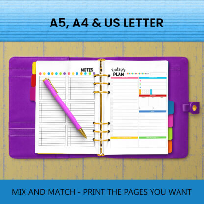 Family Schedule Planner Printable, Organized Weekly Family Activity Planner, Family Calendar and Goal Tracker - Image 3