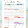 paycheck budget printable