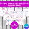 PLR Birthday Memories Keepsake Planner and Journal Bundle 50 pages
