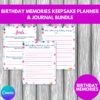 PLR Birthday Memories Keepsake Planner and Journal Bundle- birthday memories